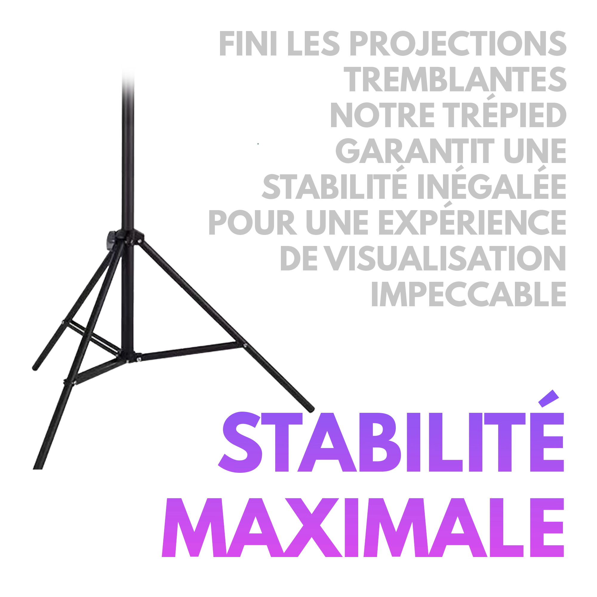 Trépied Pliable Pour Vidéoprojecteur Portable | Ajustable en Hauteur